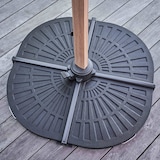 thumbnail of Sombrilla 3x3m y 4 losas de arcilla lastrada efecto madera