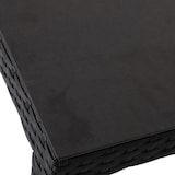 thumbnail of METRO PROFESSIONAL Mesa de jantar Balsario, alumínio/PE rattan, 90 x 90 cm, quadrada, preta