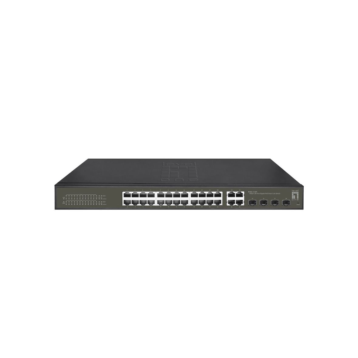 Hilbert 28-Port Gigabit PoE Smart Lite Switch - 24 PoE Ausgänge - 4 x Gigabit...