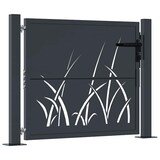 thumbnail of vidaXL Poort met grasontwerp 105x80 cm staal antracietkleurig