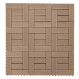 thumbnail of Baldosas de WPC Rhone, aspecto madera balcón/terraza, 11x c/u 30x30cm = 1m² ~ Premium, teka compensada