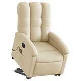 thumbnail of vidaXL Elektrischer Massagesessel mit Aufstehhilfe Creme Stoff