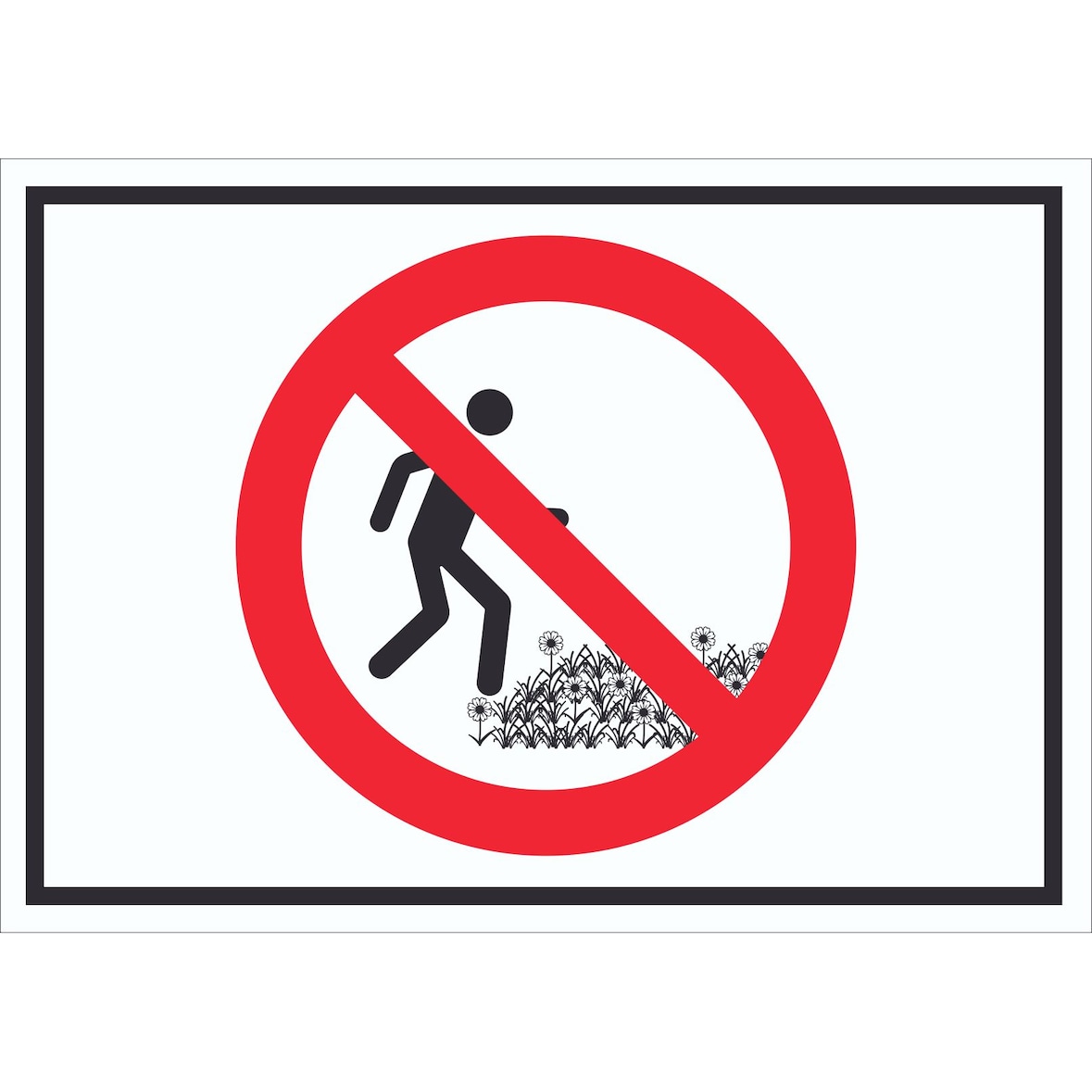 Wiese betreten verboten Schild Symbol A0 (841x1189mm)