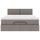 thumbnail of vidaXL Ottomanische Bett mit Matratze & LEDs Taupe 140x190 cm Stoff