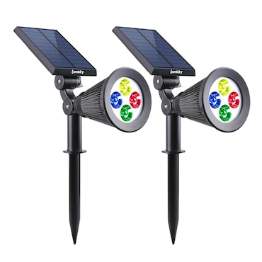 Lumisky faretti solari SPIKY RGB 200LM Plastica Nero