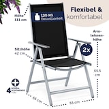 thumbnail of CASARIA® Aluminium Gartenstuhl Bern Klappbar Silber 2er Set