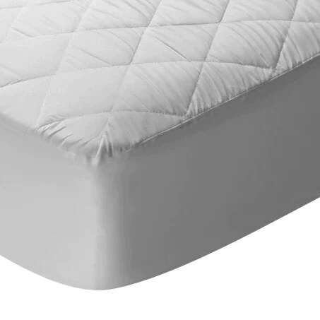 Protector de colchón Antiácaros Acolchado e impermeable blanco para cama de 120 cm