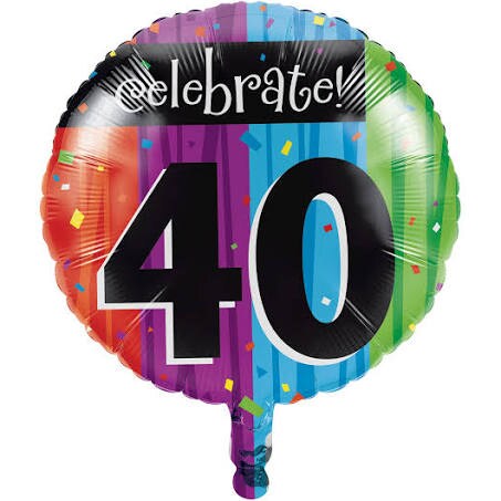 40. Geburtstag `Celebrate` Folienballon