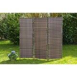 thumbnail of Merxx Paravent verlängerbar cognac Stahlgestell mit Kunststoffgeflecht