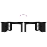 thumbnail of Bureau Chêne noir 142 x 102 x 73 cm Bois d'ingénierie Modèle Vega Executive Mixte