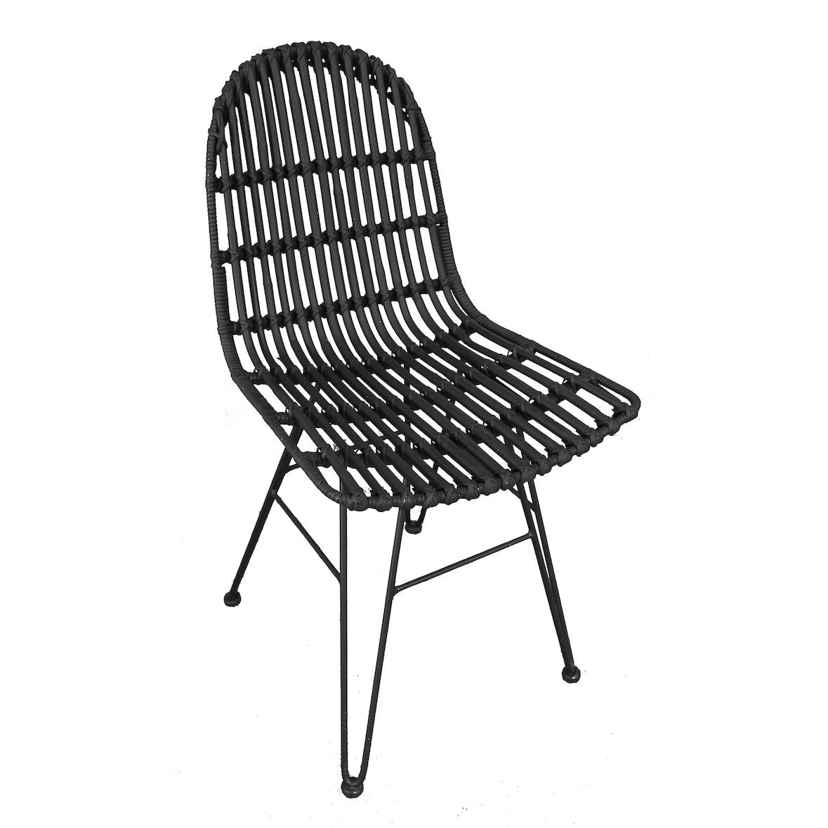 SIT Möbel Stoel | Rotan Zitschaal | Metalen Frame | B 50 x D 60 x H 84,5 cm | 05324-11 | Serie RATTAN