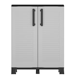 thumbnail of Armario de almacenaje gris 68 x 37 x 90cm Armario de almacenaje Interior Exterior 2 puertas 2 estantes Bisagra de acero INTEC