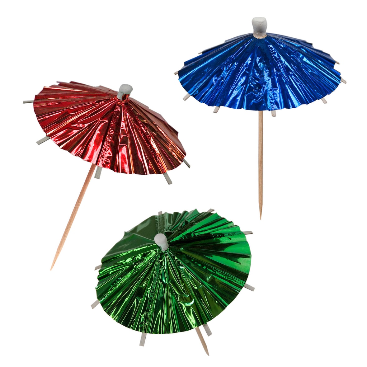 100x Eisschirmchen "Glitzerfolie" 10cm
