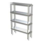 thumbnail of Scaffale 100x50x200 scaffalatura 4 ripiani lisci acciaio inox cucina ristorante pizzeria RS7769
