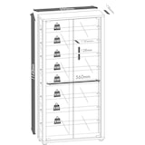 thumbnail of VCM Standvitrine Lumo Kern-Nussbaum H. 113 x B. 59 x T. 18 cm