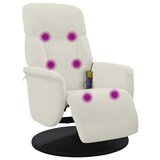 thumbnail of vidaXL Massagesessel mit Fußteil Creme Samt