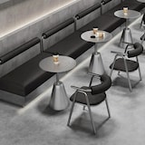 thumbnail of Couchtisch, Kaffeetisch, Gastronomietisch, Esstisch, Bistrotisch, Industrietisch, Runder Tisch aus Edelstahl L60 x H75 cm【CJ-YY60】