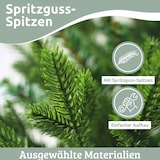 thumbnail of DELUKE® Weihnachtsbaum künstlich 160cm [Inkl. Lichterkette] Nordfichte -  Spritzguss | Tannenbaum naturgetreu inkl. Baumständer