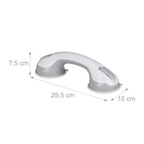 thumbnail of Relaxdays Sauggriff 2er Set, Haltegriff für Dusche & Badewanne, 70 kg, für Senioren, Wand, Vakuum Saugheber, weiß/grau