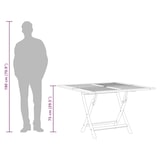 thumbnail of Table pliable de jardin Ø 110x75 cm bois massif de teck