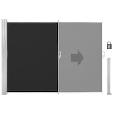 thumbnail of tectake Uitschuifbare aluminium zijmarkies met oprolmechanisme  Zwart