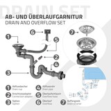 thumbnail of ML-Design Spülbecken Edelstahl 68 × 45 cm – Rechteckige Einbauspüle mit Abtropfkorb, Seifenspender & Ab-/Überlaufgarnitur, Einzelbecken mit Siphon