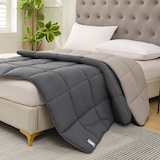 thumbnail of Steppbett Bettdecke Wende-Design ca. 135x200 cm – grau & hellgrau – buntes Ganzjahres Steppbett (Sommer und Winter) I farbig und ohne extra Bezug