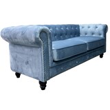 thumbnail of MF - Sofá Chester Premium de 3 Plazas, Tapizado Velvet Azul Dusky
