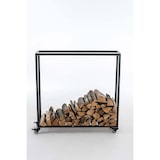 thumbnail of Portalegna per Camino HETTA in Acciaio Inox nero/25x80x100 cm