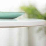 thumbnail of HOMCOM mesa de comedor redonda mesa de cocina moderna para 2 personas con base de acero y almohadilla antideslizante para salón Ø80x75 cm blanco