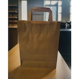 thumbnail of Papiertragetasche, Geschenktüten, Kraftpapiertragetasche 22+10x28 cm Braun- 250 Stück