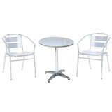 thumbnail of Sedia impilabile in alluminio da esterno cortile giardino bar e pub con braccioli Alu