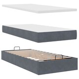 thumbnail of vidaXL Ottoman-Bett mit Matratze & LEDs Dunkelgrau 100x200 cm Samt
