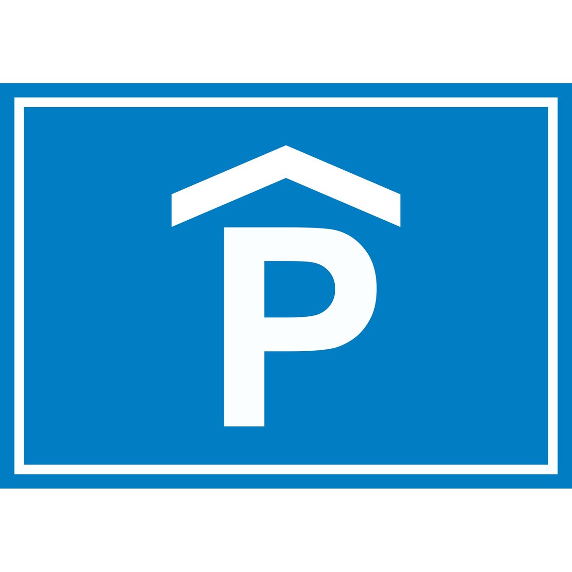 P Parkhaus Parkgarage Symbol Schild A0 Rückseite selbstklebend