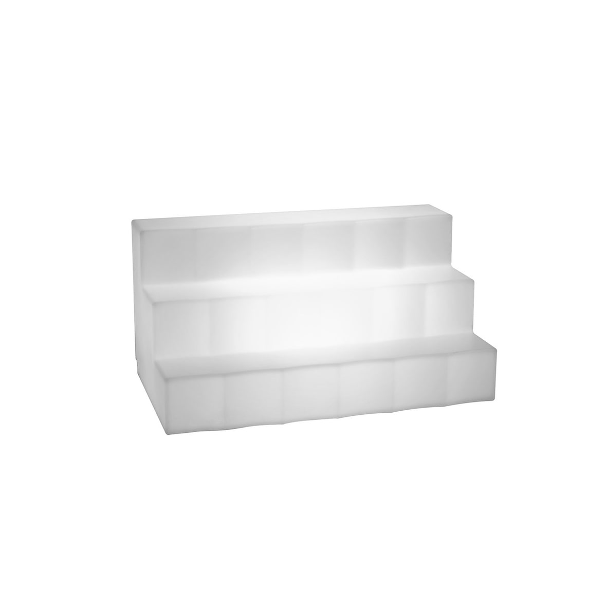 Lyxo Design - Espositore Porta Bottiglie da Bar Luminoso a Luce LED Bianca con Cavo di Ricarica - Serie Marvy in Polietilene, 60x33x30 cm