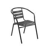 thumbnail of METRO PROFESSIONAL Cadeira com braços empilhável para restauração Narni, alumínio, cinzento escuro