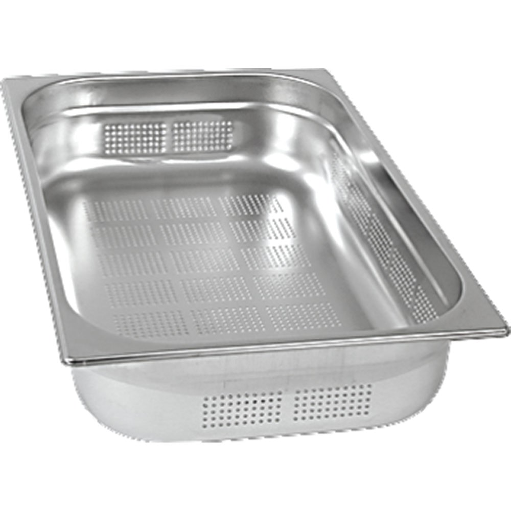 Stalgast Roestvrij stalen gastronorm bakken, Basic serie, GN 1/1 (65 mm), geperforeerd