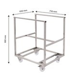 thumbnail of GILAC Chariot pour bac grand volume semi-cylindrique - inox - 170 L - Gris G194795