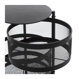 thumbnail of Resserre de cuisine 4 Paniers rotatifs sur roues en Métal Noir H 76 cm