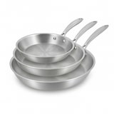 thumbnail of Menastyl - Set 3 poêles triply en acier inoxydable induction 28/24 et 28cm - made in france