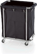 Chariot à Linge Avec Sac 250 L - 4 Roues Dont 2 Freinées, Acier Inoxydable, Pour Hôtel/Restaurant