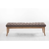 thumbnail of Sitzbank CANNES - Stoff Taupe 150x38x46 cm Hellbraun | Sitzbank Flur Sitzhocker Esszimmerbank Polsterbank Schlafzimmerbank