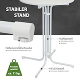 thumbnail of Stehtisch klappbar Ø 80 cm Höhe 110 cm Stahl MDF-Holz Gastrotisch Partytisch Bistrotisch in Weiß