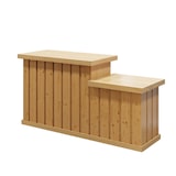 thumbnail of LES ARTISANS DU BOIS Comptoir Premier teinté verni chêne clair en bois massif L190 x P52 x H100 cm