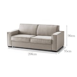 thumbnail of Dmora Festes Sofa Manuela, Großes 2-Sitzer-Sofa, 100% Made in Italy, Wohnzimmersofa aus Stoff, mit Standard-Armlehnen, Cm 200x95h90, Turteltaube