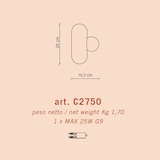 thumbnail of Applique Vintage Decò Bumbum Ceramica Arancio Pokè 1 Luce G9