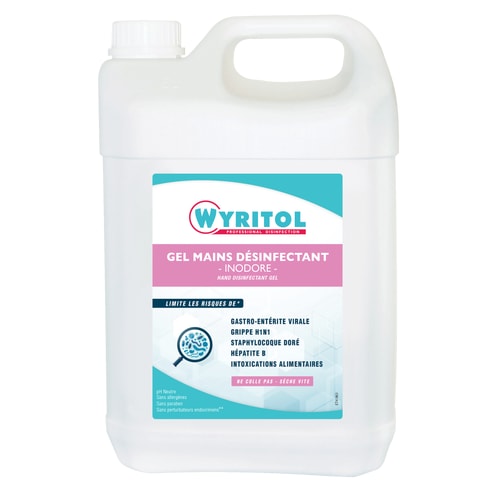 Wyritol gel hydro-alcoolique 5L - désinfection rapide des mains