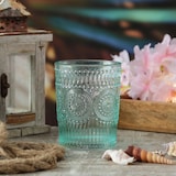 thumbnail of Trinkgläser blau 280ml Wasergläser Saftgläser Vintage Retro Boho 4 Stück