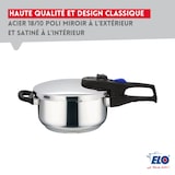 thumbnail of Autocuiseur vapeur en acier inoxydable 18/10 22 cm 4 litres Elo Praktika