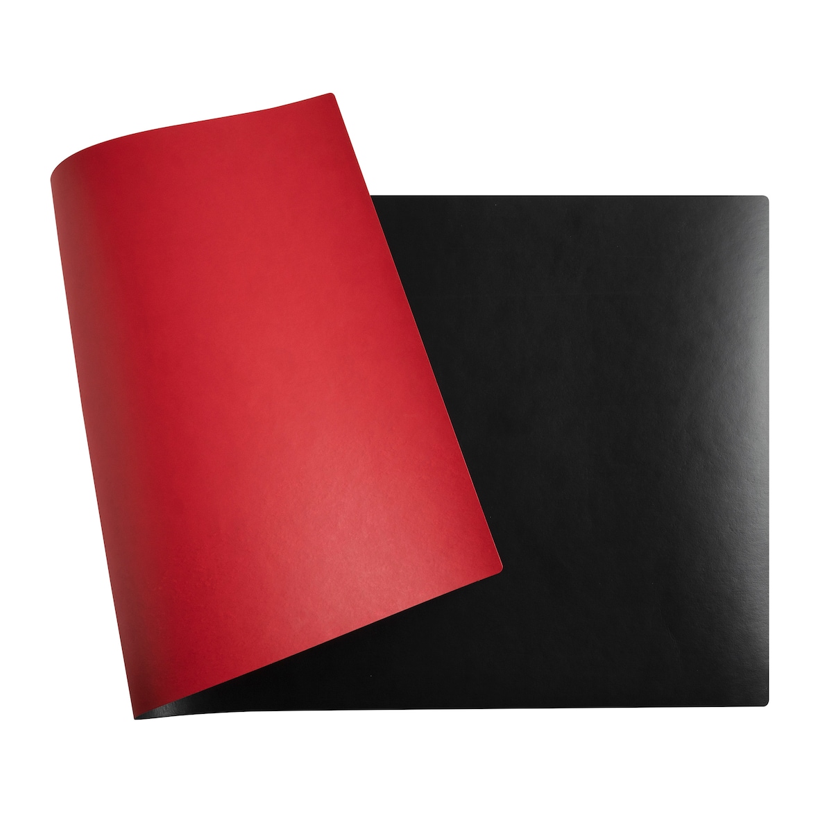 Exacompta 29141E Flexible Schreibunterlage Home Office, aus zweifarbigem Kunstleder (Polyurethan),weich und widerstandsfähig, 40 x 80 cm, schwarz/rot